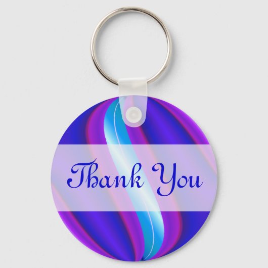 Dank u voor uw blauw paars sleutelhanger (Voorkant)