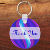 Dank u voor uw blauw paars sleutelhanger (Voorkant)