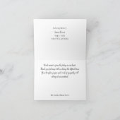 Dank u voor uw blijk van medeleven bedankkaart (Binnen)