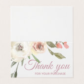 Dank U Voor Uw Bloemen Winkel Visitekaartje (Buitenkant ongevouwen)