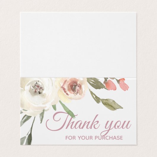 Dank U Voor Uw Bloemen Winkel Visitekaartje (Buitenkant ongevouwen)
