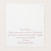 Dank U Voor Uw Bloemen Winkel Visitekaartje (Binnenkant ongevouwen)