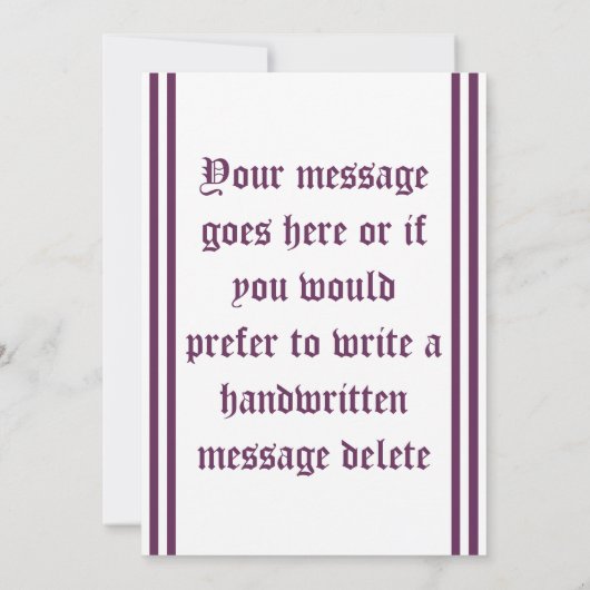 dank u voor uw brief met rowan kaart (Achterkant)