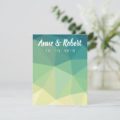 Dank u voor uw briefkaart in groene gele mandala (Staand voorkant)