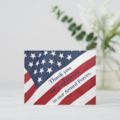 Dank u voor uw Briefkaart van de strijdkrachten (Staand voorkant)