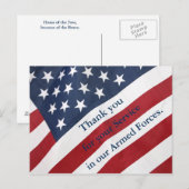 Dank u voor uw Briefkaart van de strijdkrachten (Voorkant / Achterkant)