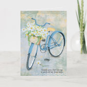 dank u voor uw dagmand op blauwe fiets kaart (Voorkant)