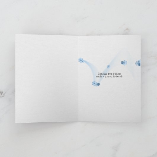 dank u voor uw dagmand op blauwe fiets kaart (Binnen)