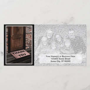 dank u voor uw deurmat bedankkaart