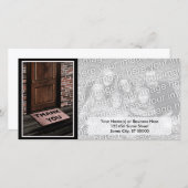 dank u voor uw deurmat bedankkaart (Voorkant / Achterkant)