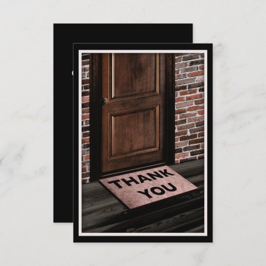 dank u voor uw deurmat kaart (Voorkant / Achterkant)