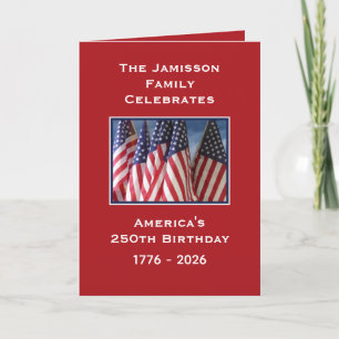 Dank U Voor Uw Dienst America's 250ste  Bedankkaart