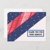 Dank u voor uw dienst! Ansichtkaart Briefkaart (Voorkant / Achterkant)