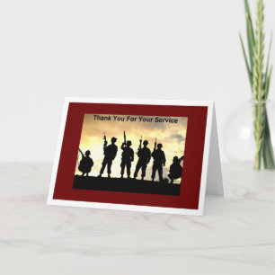 Dank u voor Uw Dienst Bedankkaart