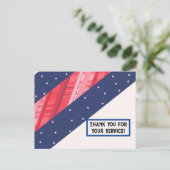 Dank u voor uw dienst! Briefkaart (Staand voorkant)
