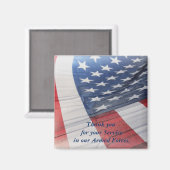 Dank u voor uw Dienst Gewapende Strijdkrachten Mag Magneet (Voorkant / Achterkant)