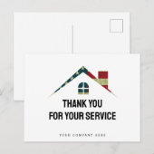 Dank U voor uw Dienst Militair Vastgoed Briefkaart (Voorkant / Achterkant)