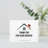 Dank u voor uw dienst militaire makelaardij briefkaart (Staand voorkant)