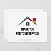 Dank u voor uw dienst militaire makelaardij briefkaart (Voorkant / Achterkant)