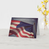 Dank u voor uw dienst Militaire Wenskaart Kaart (Gele Bloem)