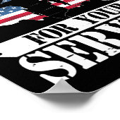 Dank u voor uw dienst veteraan Patriot Militar Poster (Hoek)