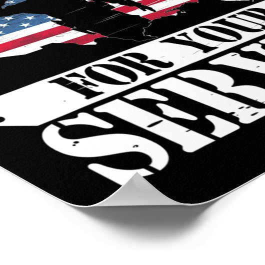 Dank u voor uw dienst veteraan Patriot Militar Poster (Hoek)