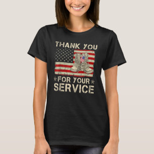 Dank u voor uw dienst Veteranen Dag Trots USA  T-shirt
