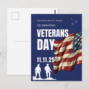 Dank u voor uw dienst: Veterans Day 2025 Briefkaart