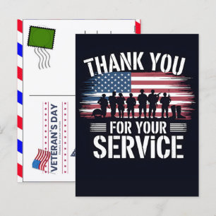Dank u voor uw dienst: Veterans Day 2026 Feestdagenkaart