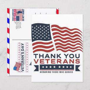 Dank u voor uw dienst: Veterans Day 2026 Feestdagenkaart