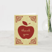 dank u voor uw elegante appel bedankkaart (Voorkant)