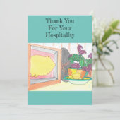 Dank u voor uw gastvrijheid bedankkaart (Staand voorkant)