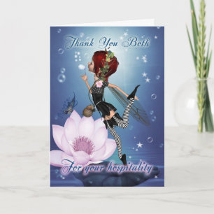 Dank u voor uw gastvrijheid - Fairy Greeting Ca Bedankkaart