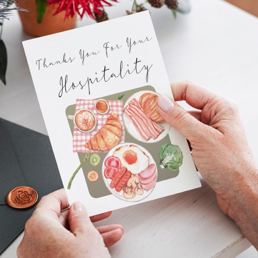 Dank u voor uw gastvrijheid kaart