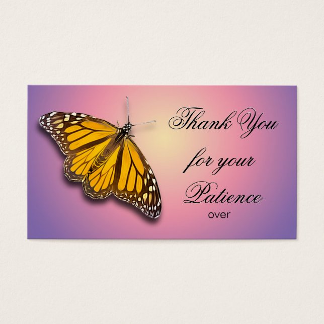 DANK U VOOR UW GEDULD VISITEKAARTJES (Voorkant)