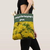 Dank u voor uw gele leraar waardering Flora Tote Bag (Dichtbij)