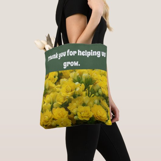 Dank u voor uw gele leraar waardering Flora Tote Bag (Dichtbij)