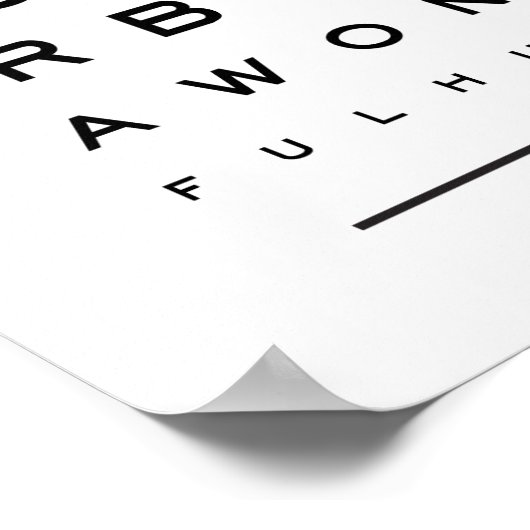 Dank u voor uw geweldige echtgenoot-oogdiagram poster (Hoek)