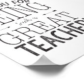 Dank u voor uw geweldige leraar poster (Hoek)