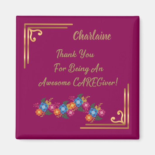 Dank u voor uw Geweldige zorgverlener Magneet (Voorkant)