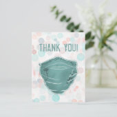 dank u voor uw gezichtsmasker briefkaart (Staand voorkant)