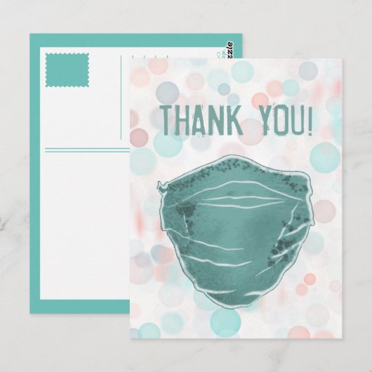 dank u voor uw gezichtsmasker briefkaart (Voorkant / Achterkant)