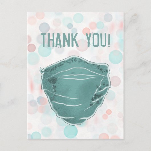 dank u voor uw gezichtsmasker briefkaart (Voorkant)