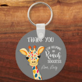 dank u voor uw hulp bij het succes van giraffe sleutelhanger (Voorkant)