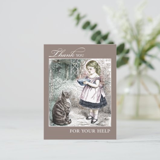 dank u voor uw hulp briefkaart (Staand voorkant)