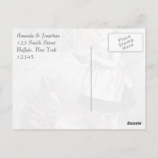  dank u voor uw hulp briefkaart (Achterkant)