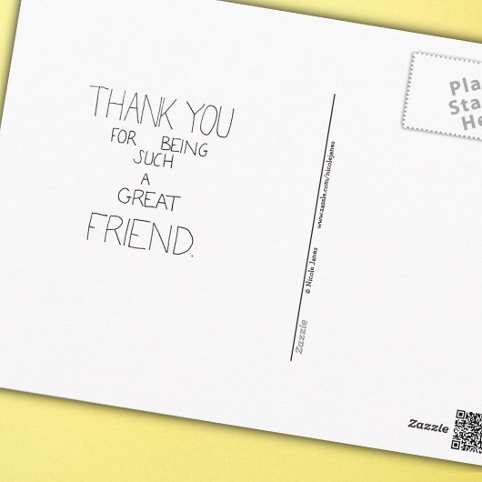 DANK U VOOR UW HULP-briefkaart van Nicole Janes Briefkaart