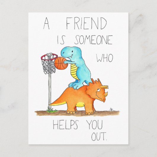 DANK U VOOR UW HULP-briefkaart van Nicole Janes Briefkaart (Voorkant)