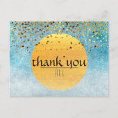 Dank u voor uw huwelijk met Confetti Glitter Sky M Briefkaart (Voorkant)