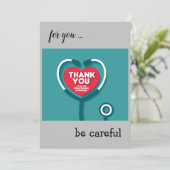 dank u voor uw kaart aan alle gezondheidswerkers (Staand voorkant)